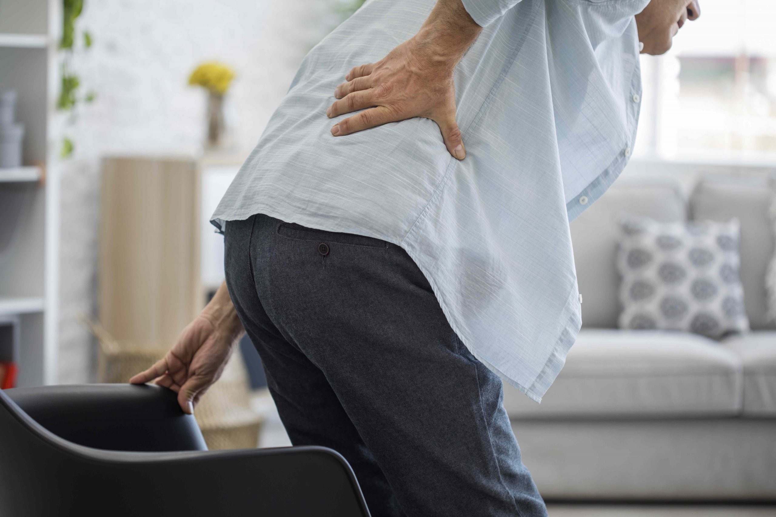 Old man with back pain A lumbar radiofrequency ablation (RFA) is an outpatient procedure that relieves pain in the lower back,